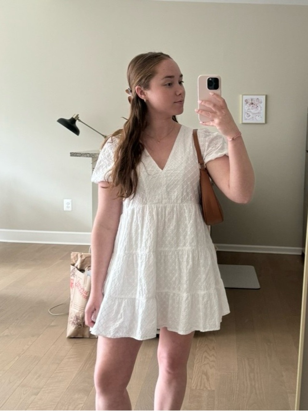 White Eyelet Zara Mini Dress